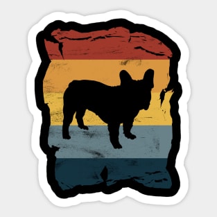 Bulldog Distressed Vintage Retro Silhouette Sticker